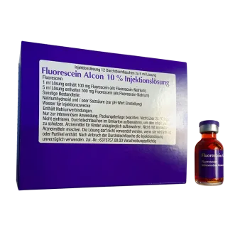 Флюоресцит (Fluorescein Alcon 10%, Флуоресцеин натрия) р-р для инъекций 100мг/мл 5мл №1