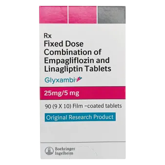 Гликсамби Glyxambi таблетки 25мг/5мг (эмпаглифлозин/линаглиптин) №90